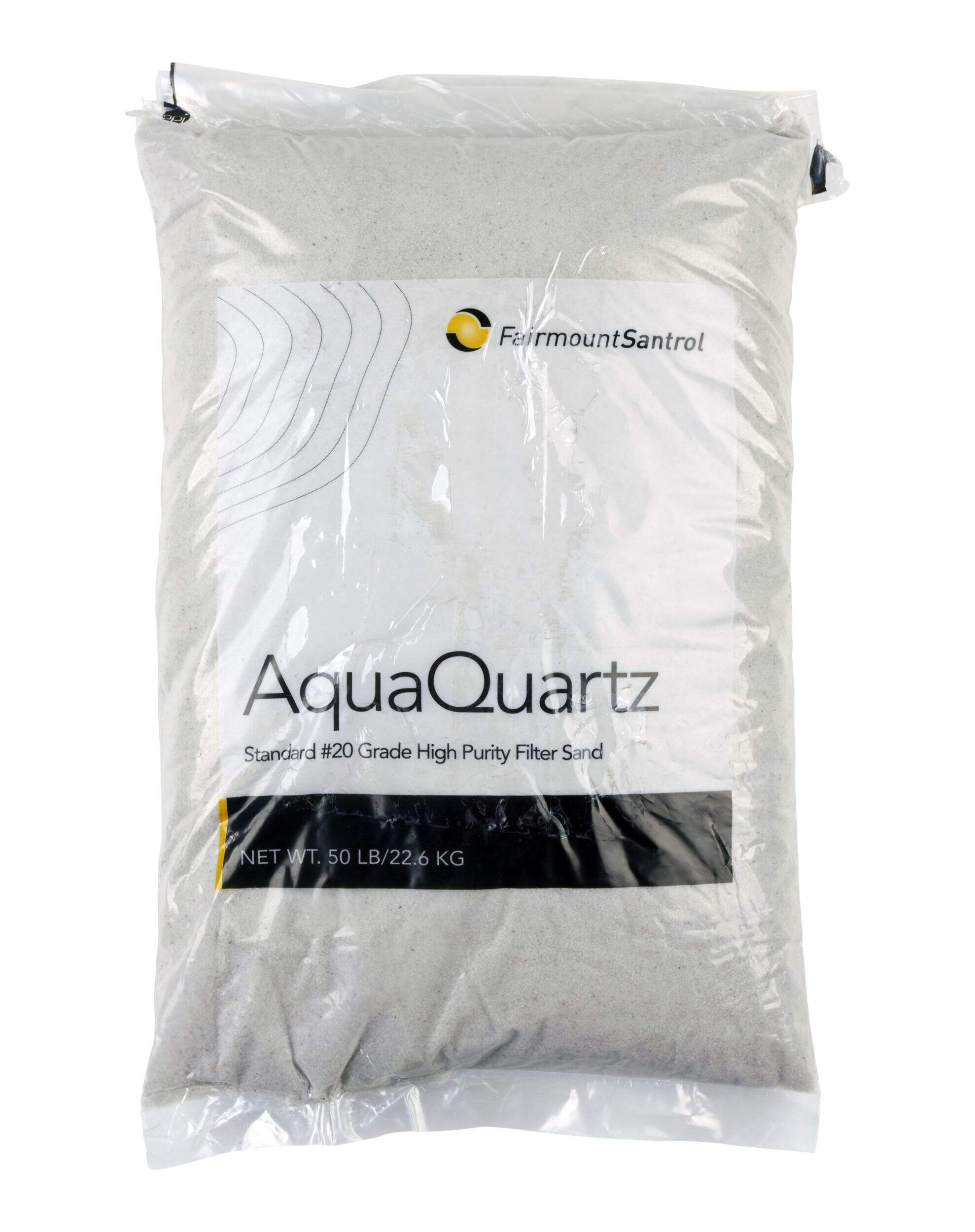FairmountSantrol AquaQuartz 20Grade Silica Pool Filter Sand, White, 50