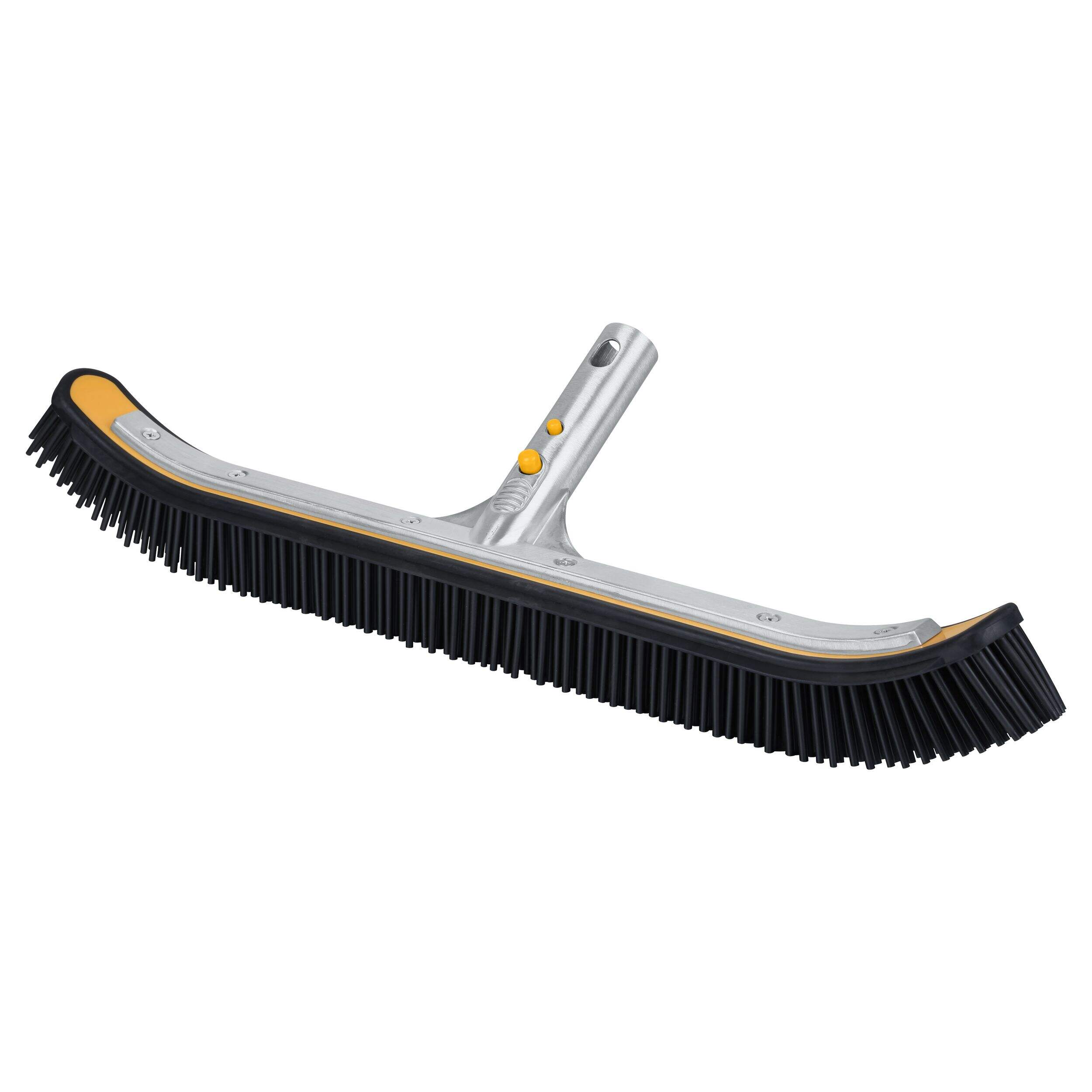 Pool Wall Brush with Rubber Bristles, 18-in Front_Three_Fourths_Angled_Left