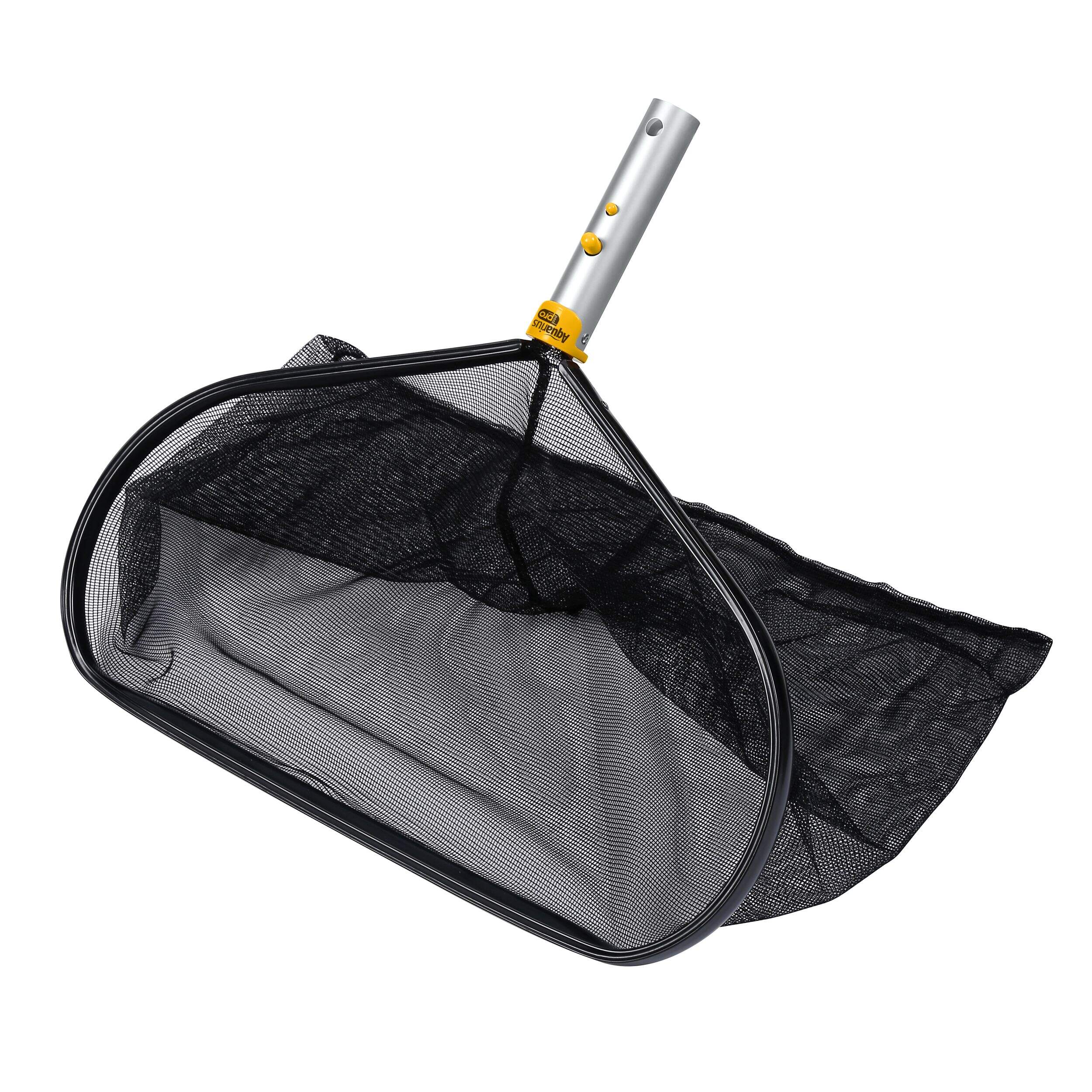 Aquarius Deluxe Aluminum Swimming Pool Leaf Rake with Aluminum Handle Front_Three_Fourths_Angled_Left
