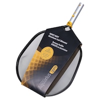 Aquarius Deluxe Aluminum Swimming Pool Leaf Skimmer with Aluminum Handle Front_Three_Fourths_Angled_Left