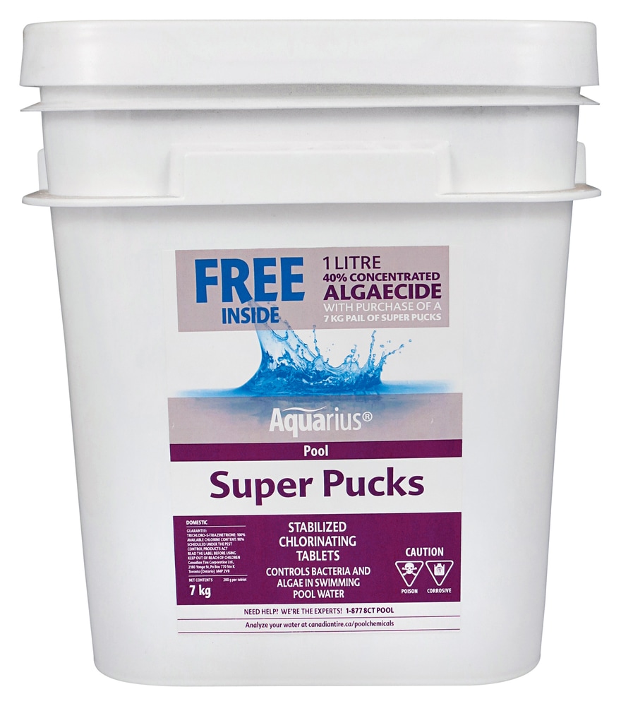 Aquarius Chlorine Pucks With Free Algaecide, 7 kg Canadian Tire