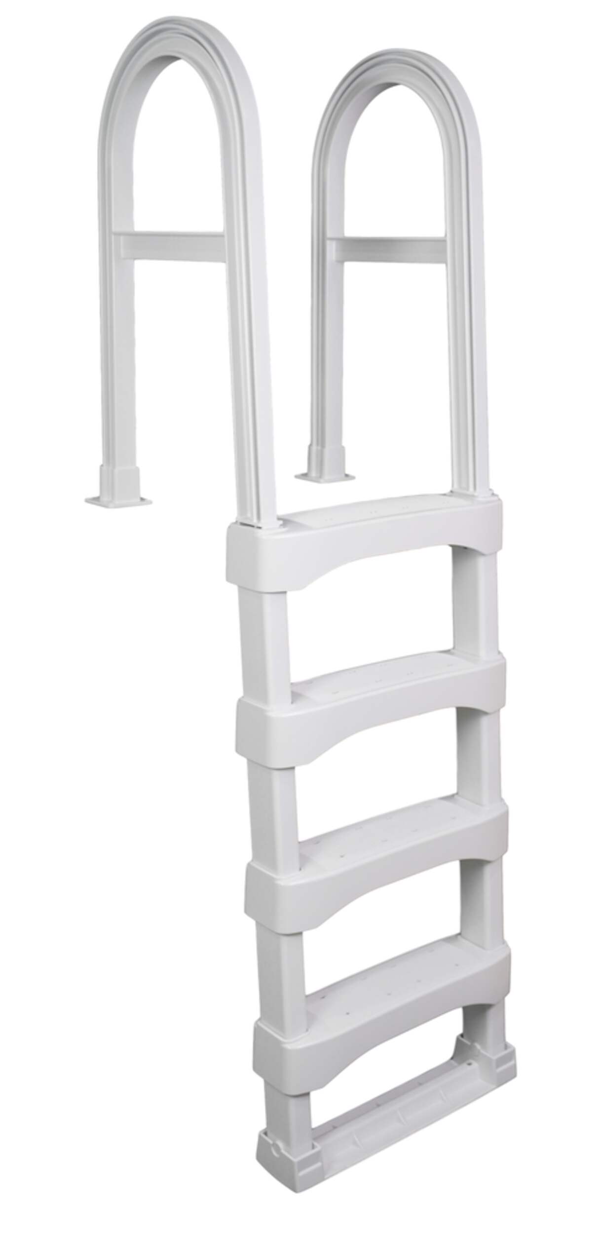 Blue Wave Snap-Lock Deck Ladder for Above-Ground Pools, Grey Front_Three_Fourths_Angled_Right