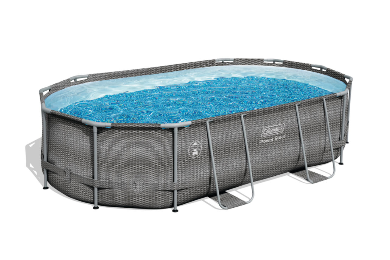 Coleman Oval Steel Frame Swimming Pool, 16-ft x 10-ft x 42-in