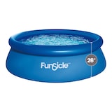 Funsicle Round Quick Set Inflatable Pool with Filter Pump, 8-ft x 26-in Front_Flat