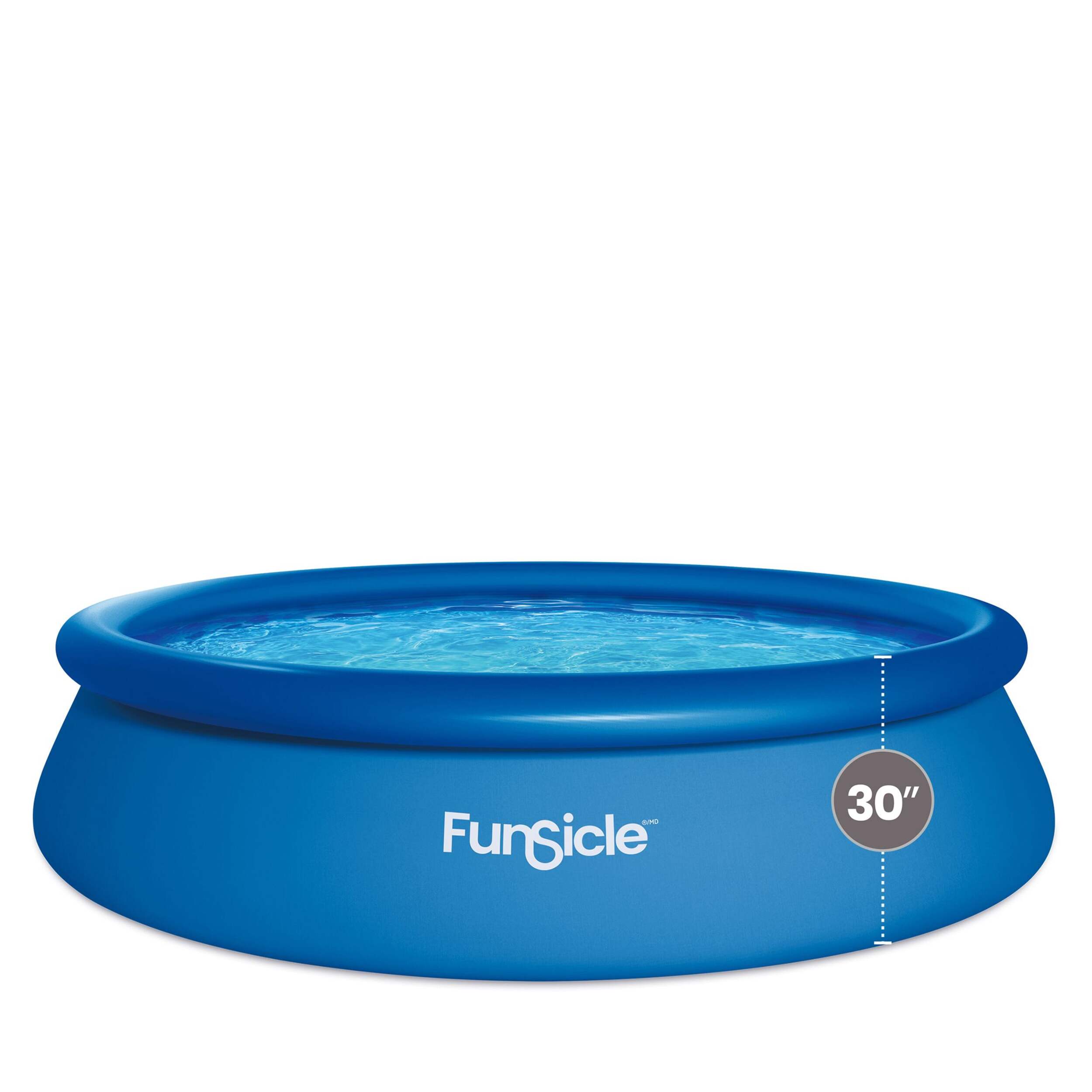 Funsicle Round Quick Set Inflatable Pool with Filter Pump, 12-ft x 30-in Front_Elevated