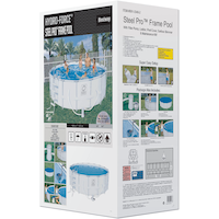 Hydro-Force Steel Pro Frame Pool Set, 16-ft x 48-in Front_Angled_Left