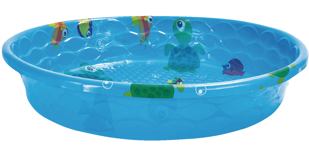 Summer Wave Light Weight Round Plastic Wading Pool, 59 x 11.4in, Ages