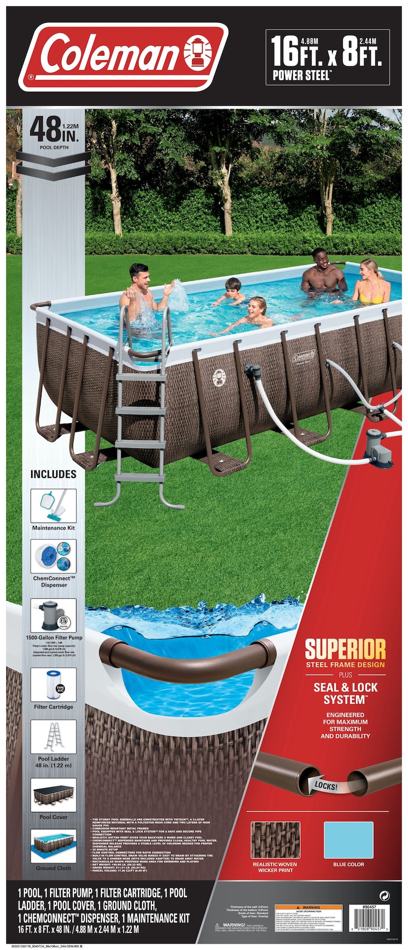 power steel rectangular pool