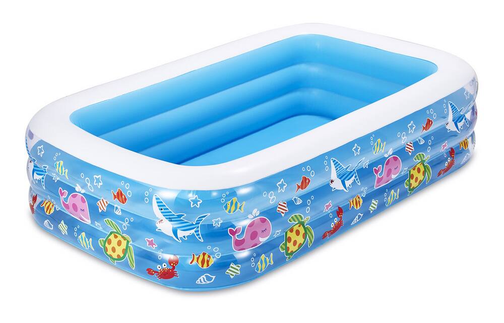 Ocean Theme Rectangular Inflatable Family Pool, 9 x 6-ft | Canadian Tire