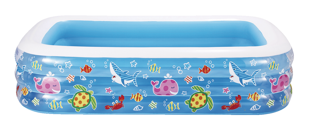 Ocean Theme Rectangular Inflatable Family Pool, 9 x 6-ft | Canadian Tire