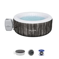 Bestway SaluSpa Bahamas Round Inflatable Spa with 120 Jets, 71 x 26-in, 2-4 Adults Composite_or_Mixed