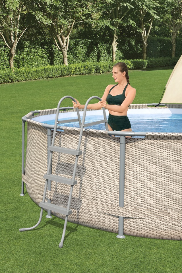 Coleman® Round Steel Frame Swimming Pool with Ladder, 13ft x 42in