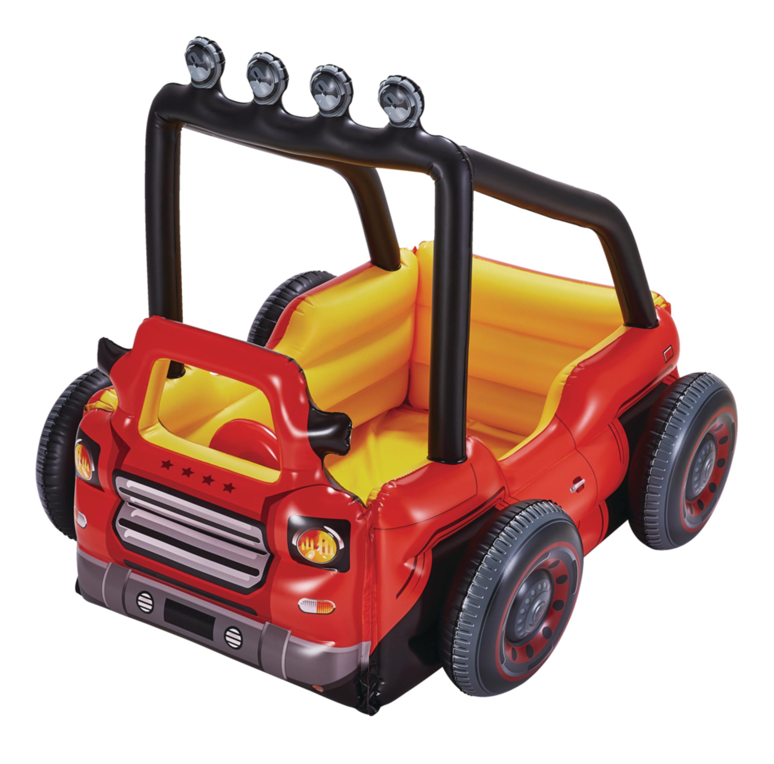 Stella & Finn Play Centre, Jeep Inflatable Wading Pool, 4.3 x 4.8 x 4.2-ft Front_Three_Fourths_Angled_Left
