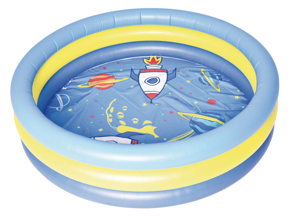 Sun Club Rocket Theme Round Inflatable Wading Pool, 66 x 16in, All
