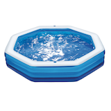 Stella & Finn Octagon Oasis Inflatable Wading Pool, 110 x 83 x 18-in, Ages 3+ Front_Elevated
