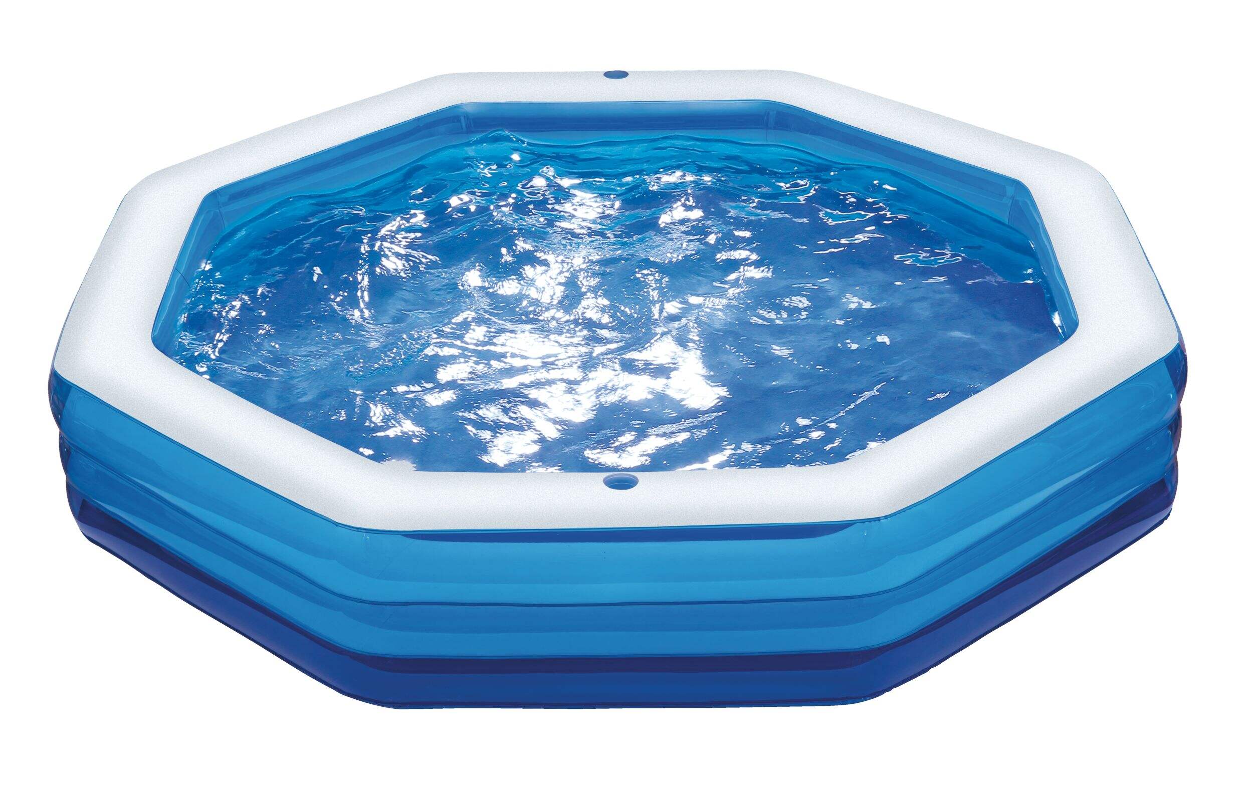 Stella & Finn Octagon Oasis Inflatable Wading Pool, 110 x 83 x 18-in, Ages 3+ Front_Elevated