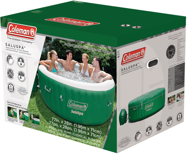 Coleman Inflatable Spa, 77in x 28in, Green Canadian Tire