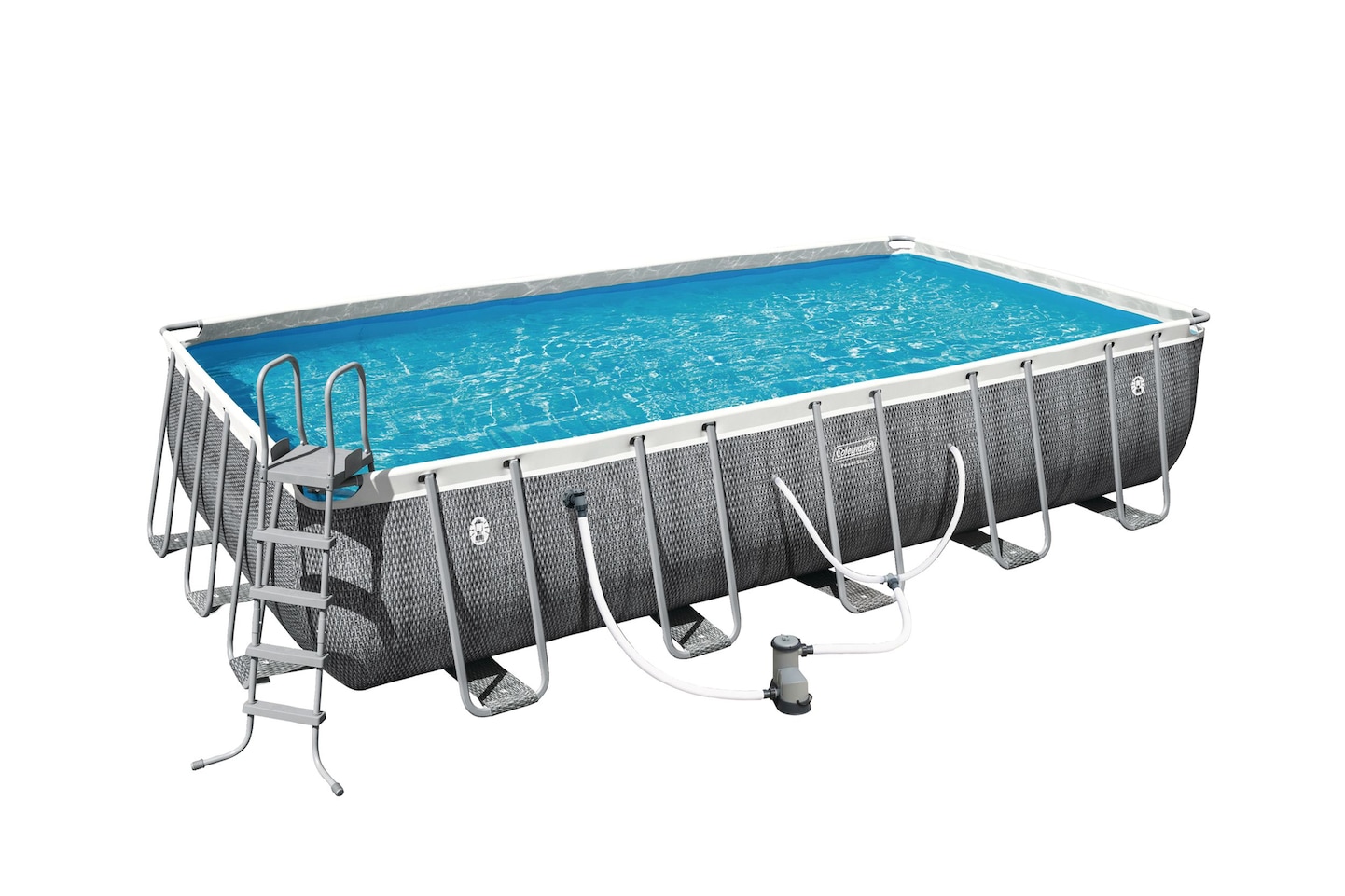 Coleman® Rectangular Steel Frame Swimming Pool with Ladder, 22ft x 12