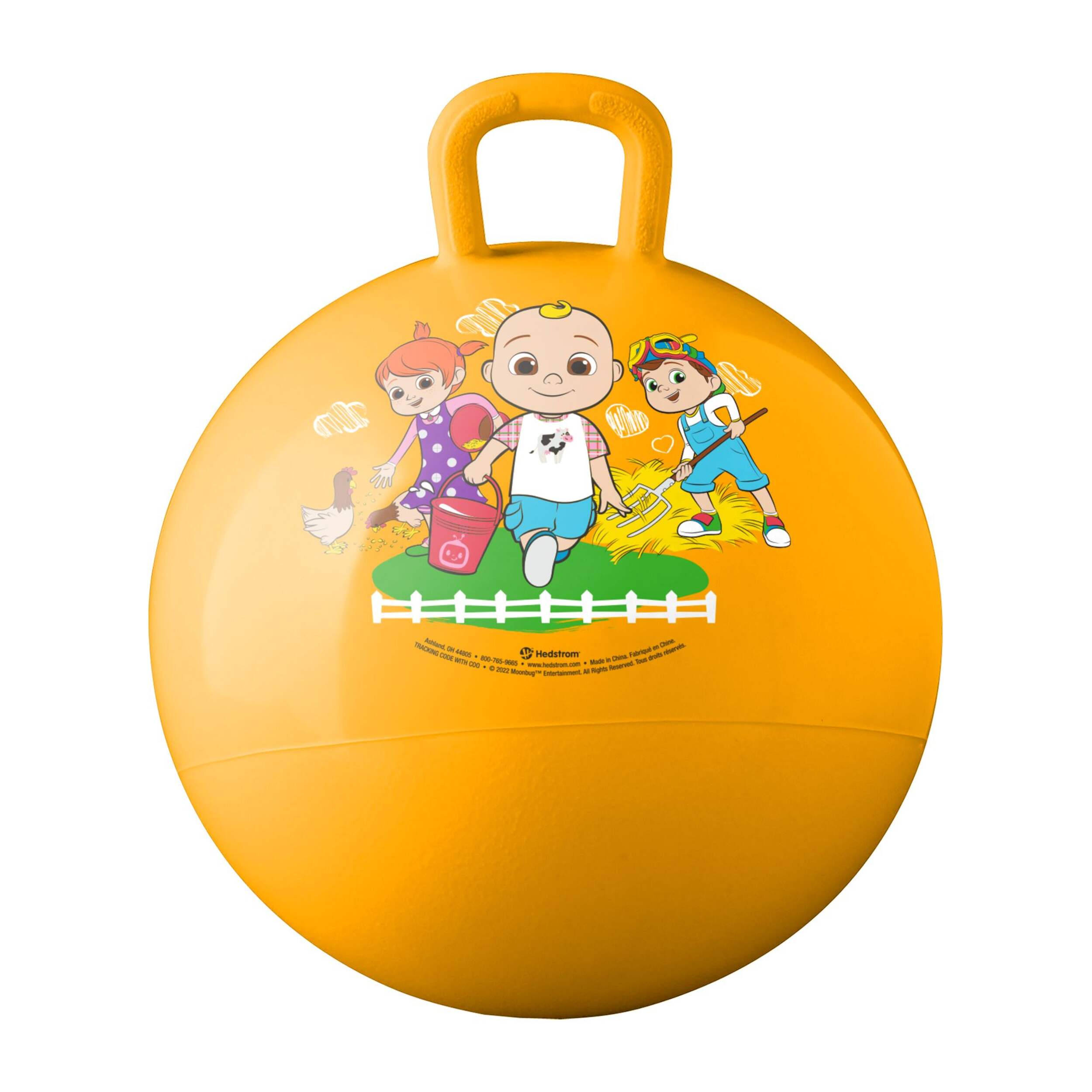 Ballon sauteur gonflable Hedstrom avec poignée pour enfants, multicolore, choix variés, 4 ans et plus, pour activités estivales et d'extérieur Front_Flat