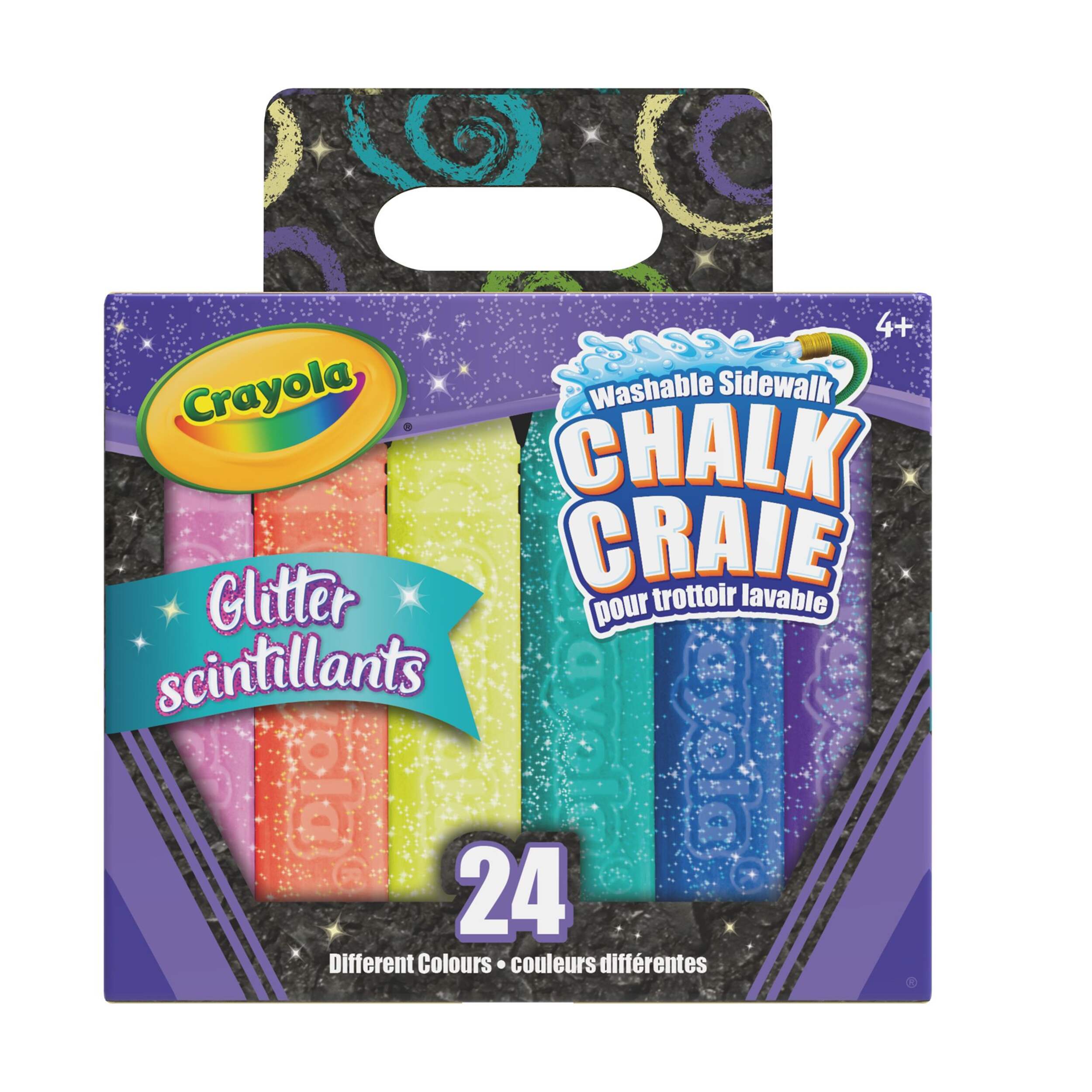 Crayola Glitter Chalk, 24-pk Front_Flat