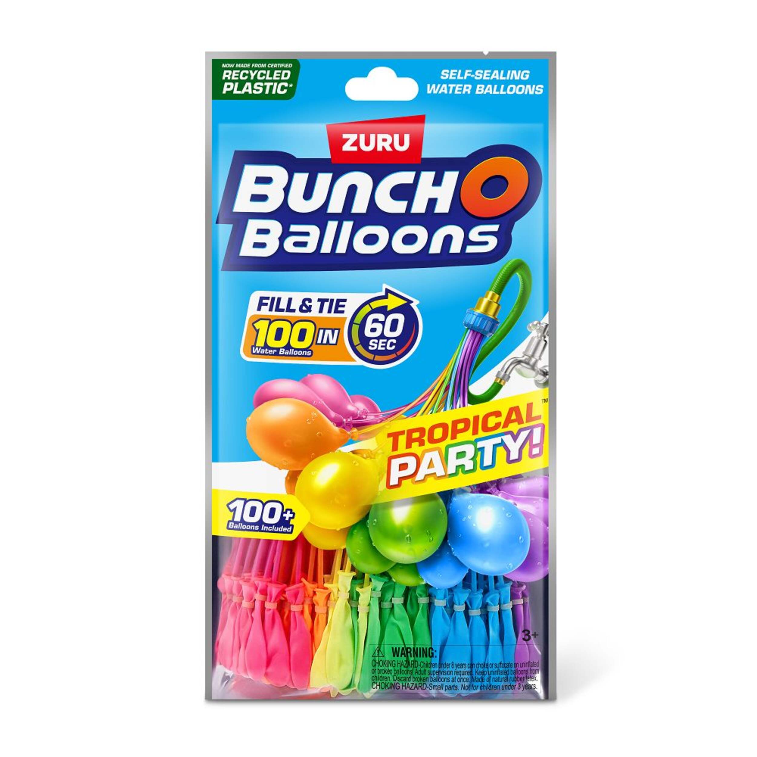 Zuru Bunch-O-Balloons Tropical Party, 3-pk Front_Flat