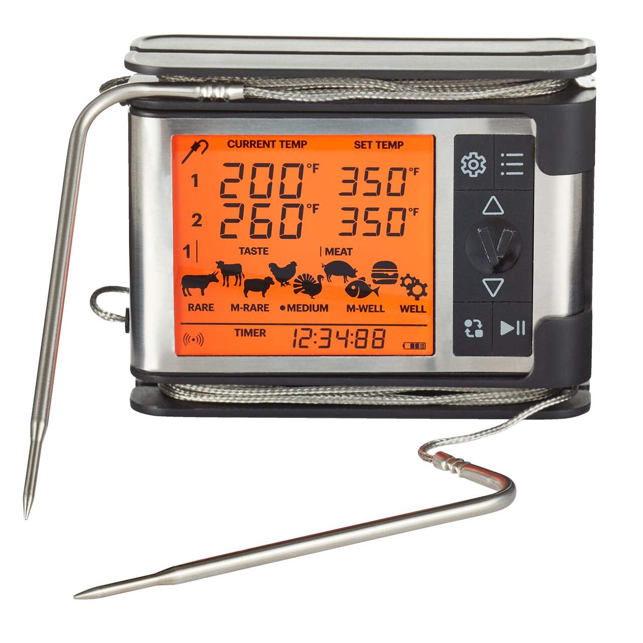Thermomètre à viande sans fil pour barbecue Vida de PADERNO avec sondes en  acier inoxydable