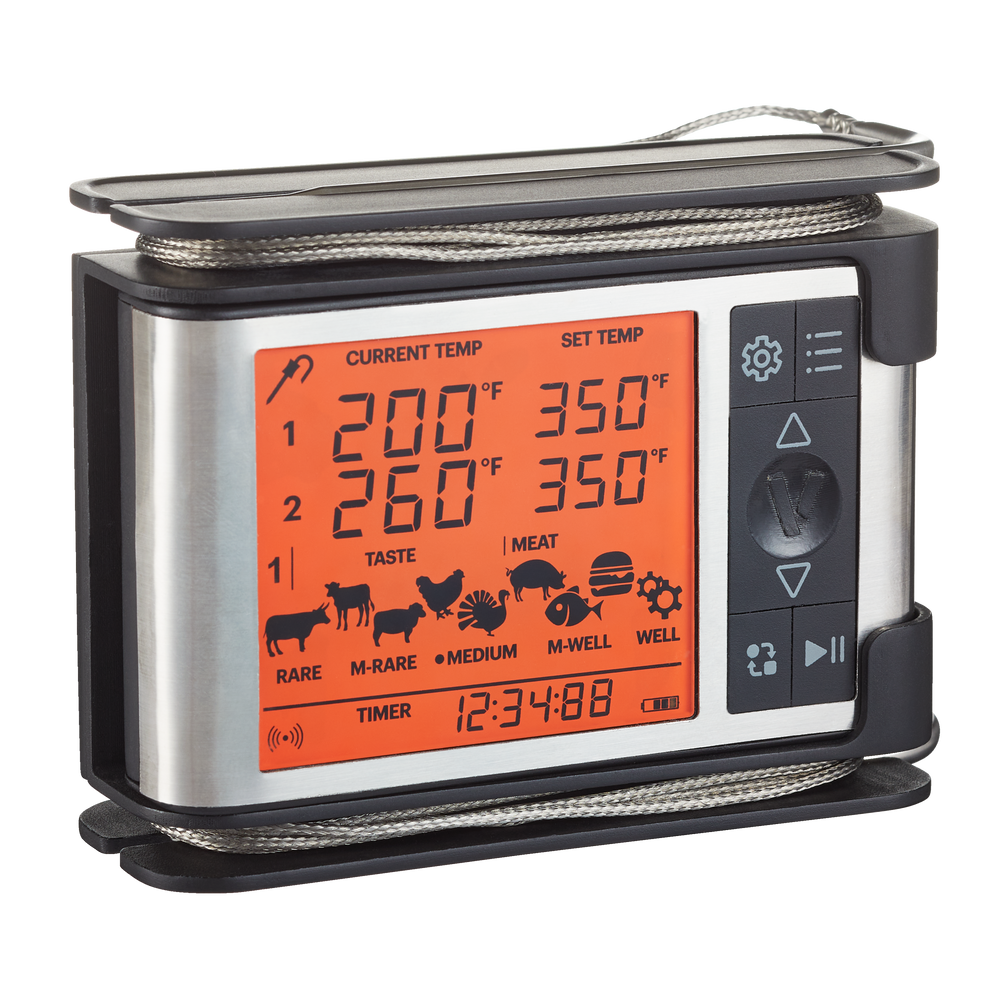 Vida by PADERNO Wireless Remote BBQ Food & Meat Thermometer with