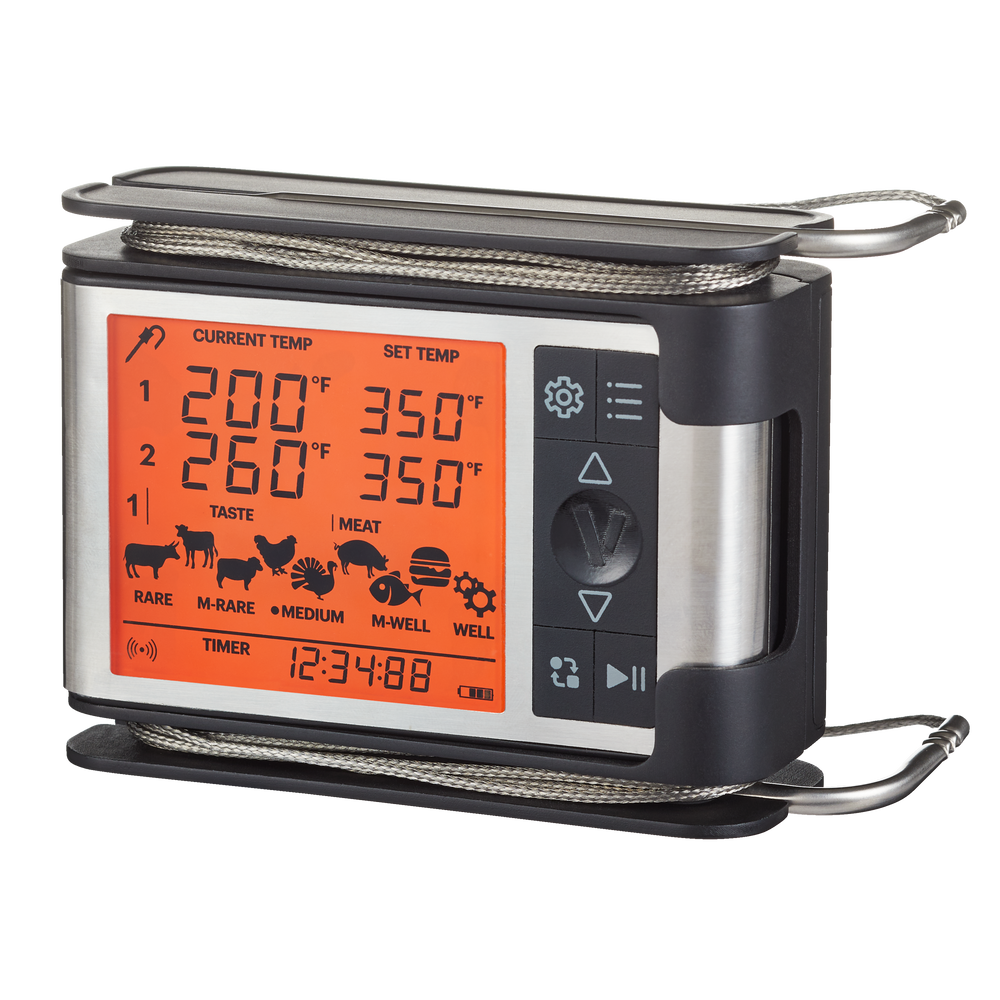 Vida by PADERNO Wireless Remote BBQ Food & Meat Thermometer with