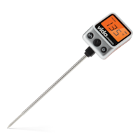 Vida by PADERNO Digital Instant Read BBQ Food Thermometer with Stainless Steel Probe Front_Three_Fourths_Angled_Left