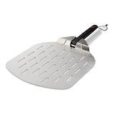 Vida by PADERNO Stainless Steel Lightweight Pizza Peel Spatula with Soft Grip Folding Handle Front_Three_Fourths_Angled_Left
