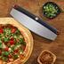 Vida by PADERNO Stainless Steel Pizza Rocker Knife with Protective Sheath Overhead_Flat
