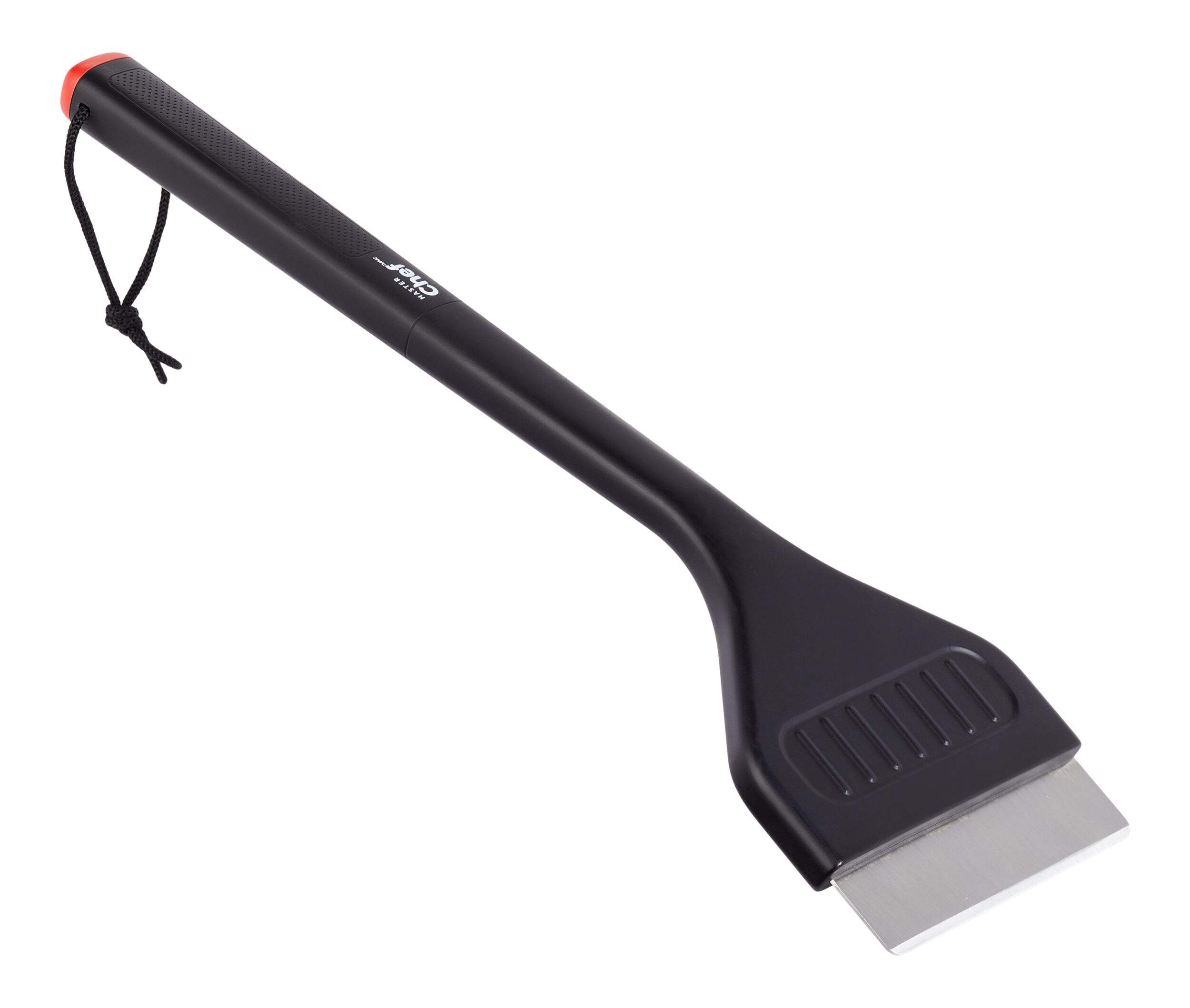 MASTER Chef Long Handle Griddle Scraper, Stainless Steel Front_Three_Fourths_Angled_Right
