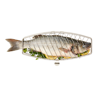 Vida by PADERNO Stainless Steel Fish Basket Front_Flat