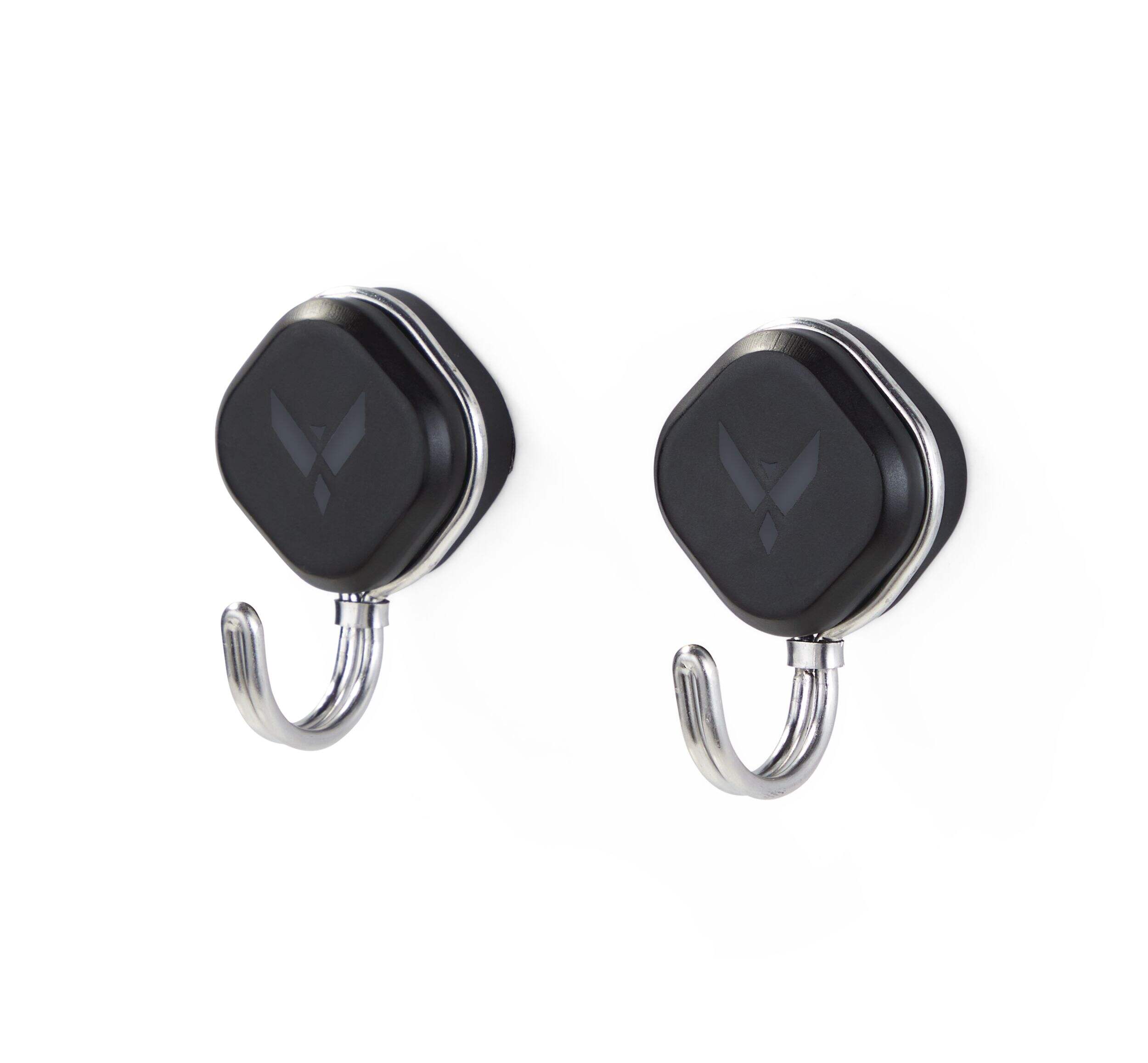 Vermont Castings Stainless Steel Magnetic BBQ Grill Hook Set, Plastic, Black 2-pk Front_Angled_Left