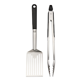 Vermont Castings Stainless Steel BBQ Grill Tool Set, Ergonomic Grip, 2-pc Front_Flat