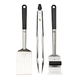 Vermont Castings Stainless Steel BBQ Grill Tool Set, Ergonomic Grip, 3-pc Front_Flat