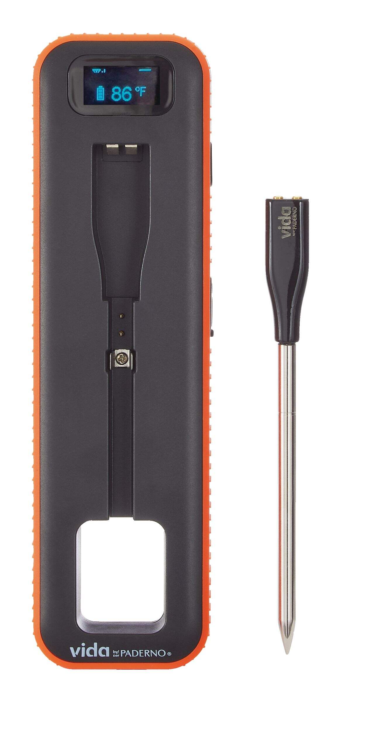 Vida by PADERNO Wireless/Bluetooth Smart Meat Thermometer Front_Flat