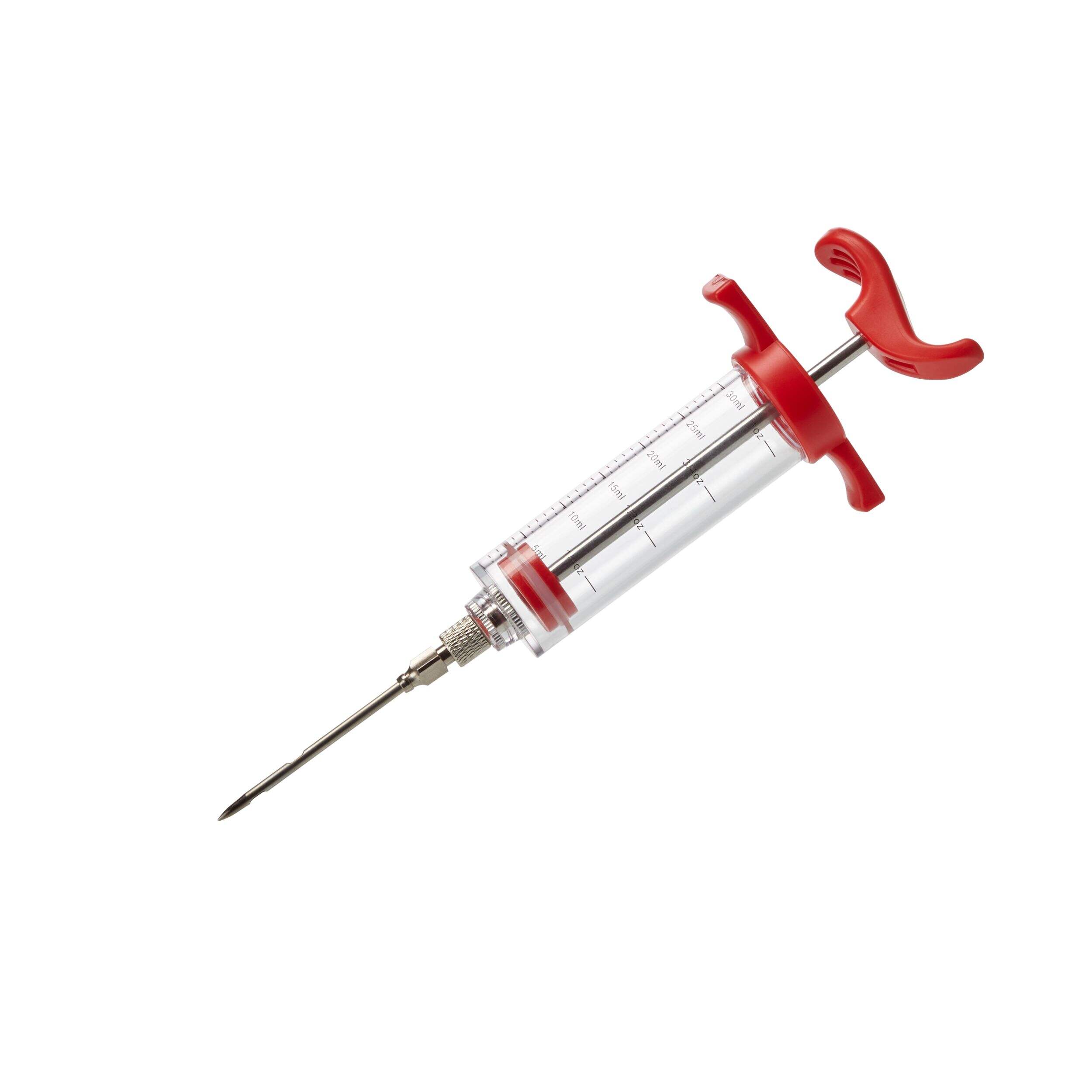 MASTER Chef Stainless Steel Marinade Meat Injector Syringe, 30-mL Front_Three_Fourths_Angled_Right