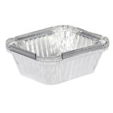 Napoleon Disposable Aluminium BBQ Grease Drip Pans/Trays, 6x5x2-in, 5 Pack, Essential Grill Maintenance Front_Angled_Left