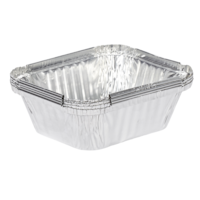 Napoleon Disposable Aluminium BBQ Grease Drip Pans/Trays, 6x5x2-in, 5 Pack, Essential Grill Maintenance Front_Angled_Left