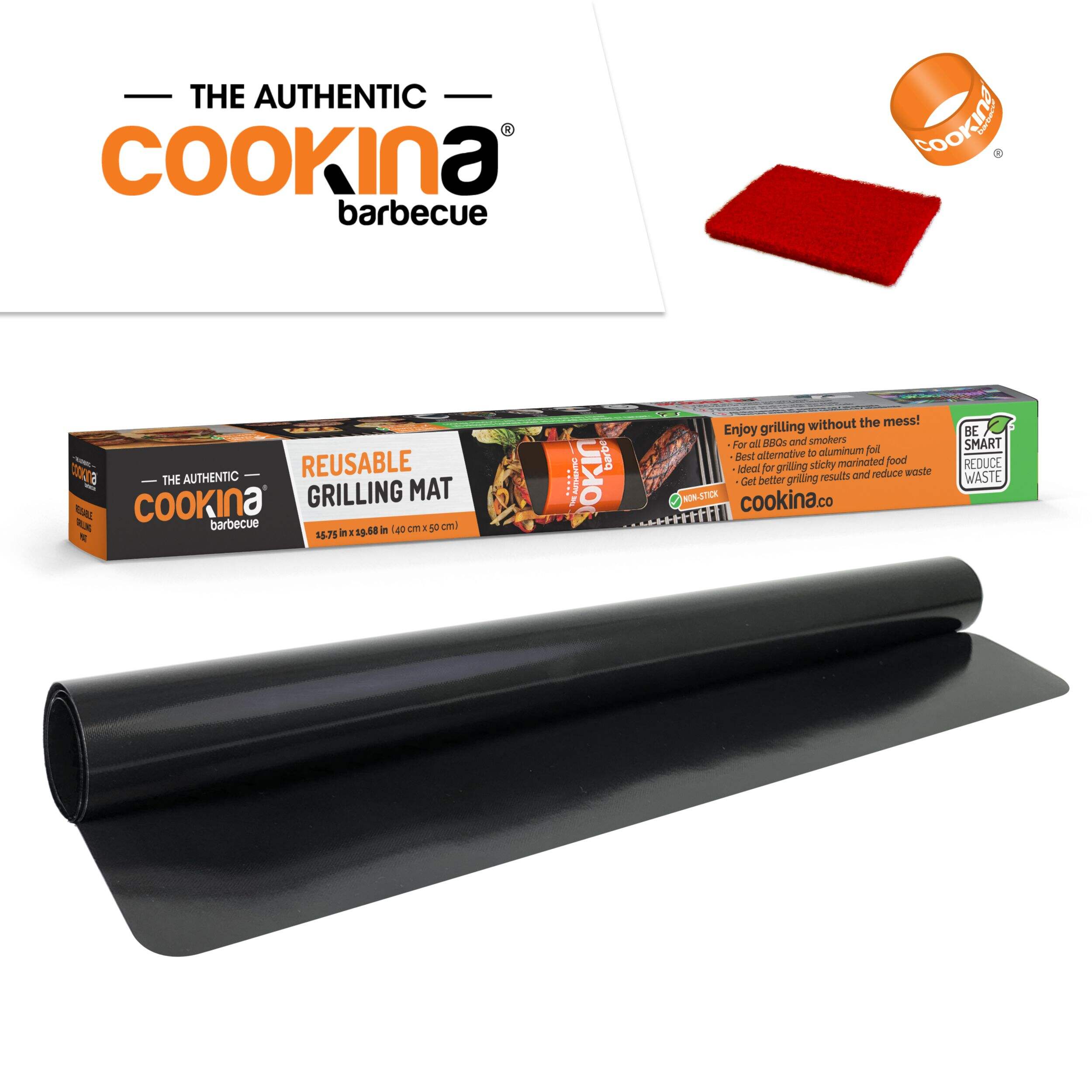 Tapis à griller réutilisable rectangulaire COOKINA pour barbecues et fumoirs, 100 % antiadhésif Composite_or_Mixed