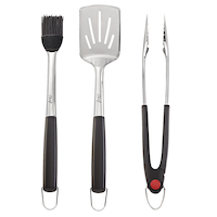 MASTER Chef Stainless Steel BBQ Tool Set, 3-pc Overhead_Flat