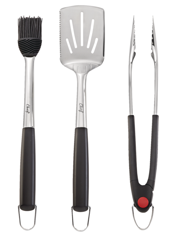 MASTER Chef Stainless Steel BBQ Tool Set, 3pc Canadian Tire