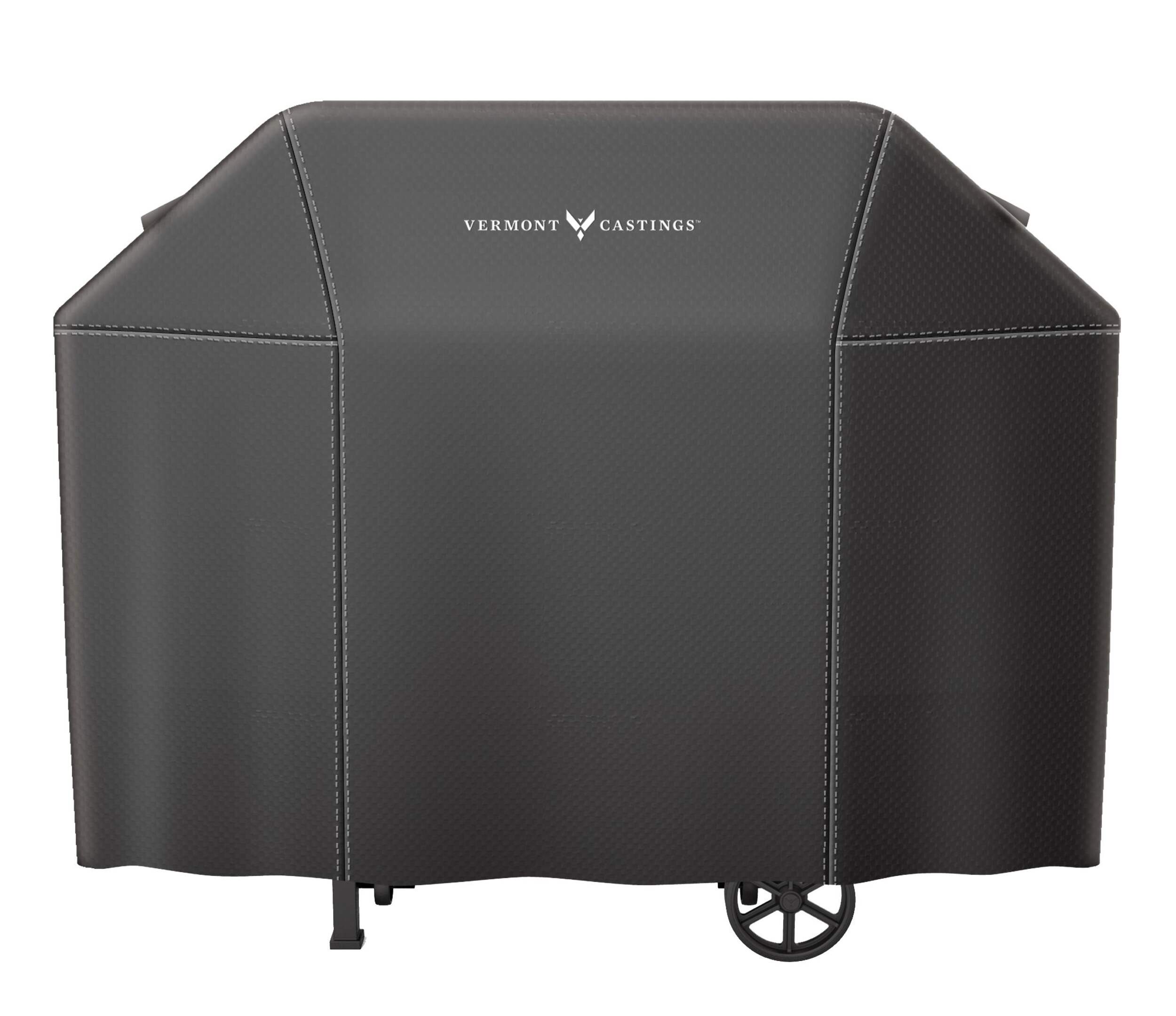 Housse de barbecue Vermont Castings, hydrofuge résistant aux intempéries et aux UV, moyen Front_Flat