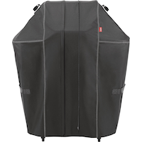 Housse de barbecue Coleman Zip2Fit, toute saison, extensible, 29 à 35 po, gris foncé Front_Flat