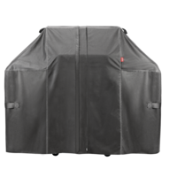 Housse de barbecue Coleman Zip2Fit, toute saison, extensible, 54,5 à 58,5 po, gris foncé Front_Flat