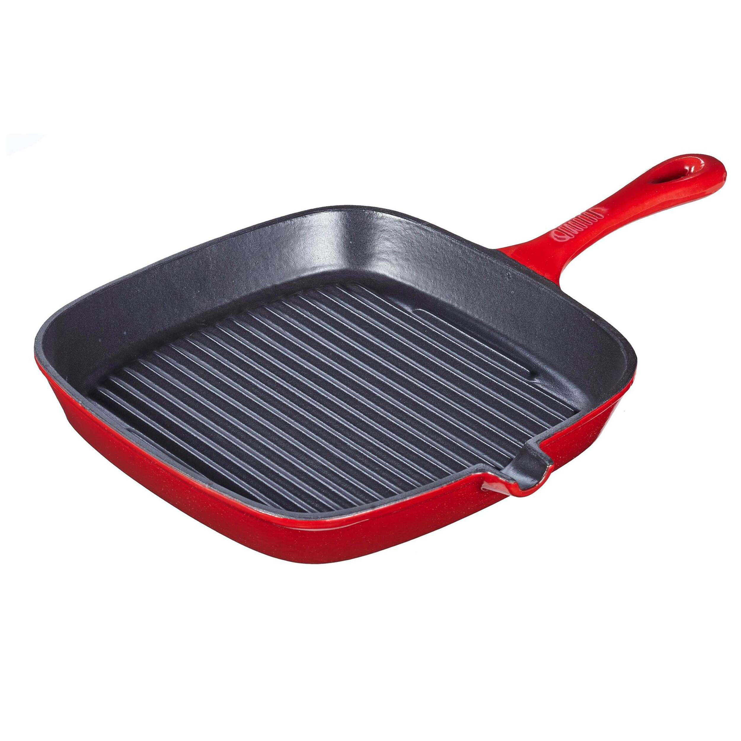 MASTER Chef Cast Iron BBQ Skillet Overhead_Plunge