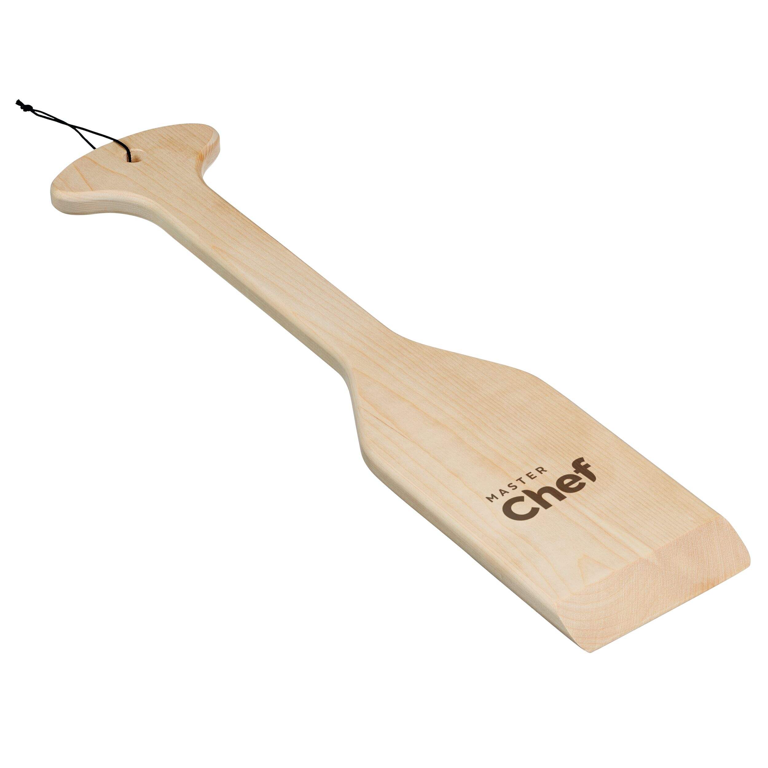Grattoir pour barbecue Master Chef en bois dur, sans poils, 19 po Front_Three_Fourths_Angled_Right