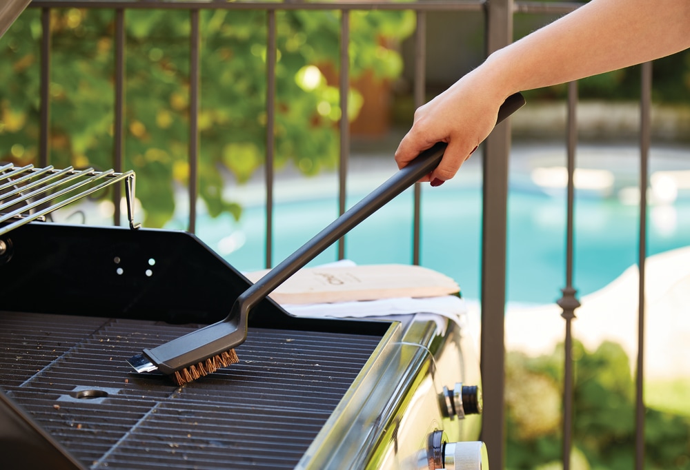 Master Chef Outdoor BBQ Grill Brush w/ Palmyra Bristle & Stainless