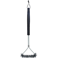 Brosse pour barbecue à 3 côtés MASTER Chef avec fil torsadé et poils en nylon